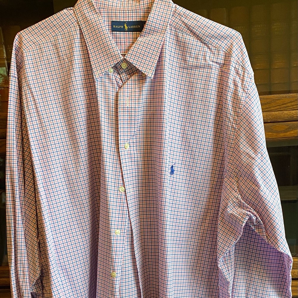 Polo by Ralph Lauren Pink and Blue Check Dress Shirt